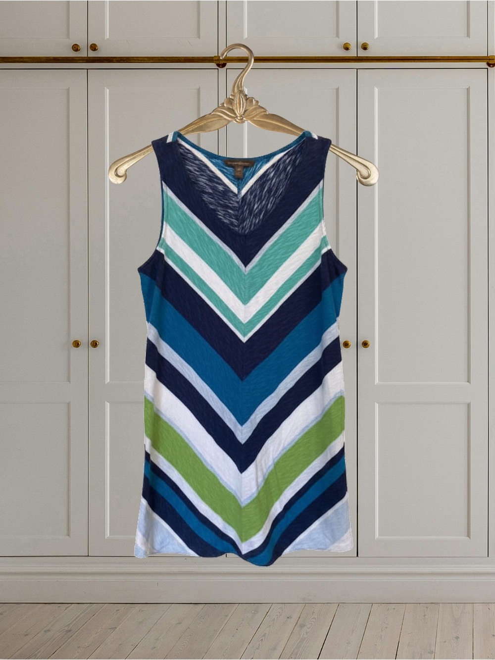 Tommy Bahama Chevron Stripe Sleeveless Sun Dress  Sz Small